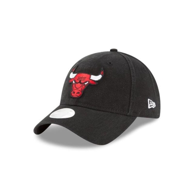 Black Chicago Bulls Hat - New Era NBA Core Classic 9TWENTY Adjustable Caps USA1843752